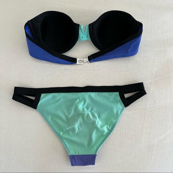 Emporio Armani SWIM color block bikini swimsuit XS - Picture 5 of 5